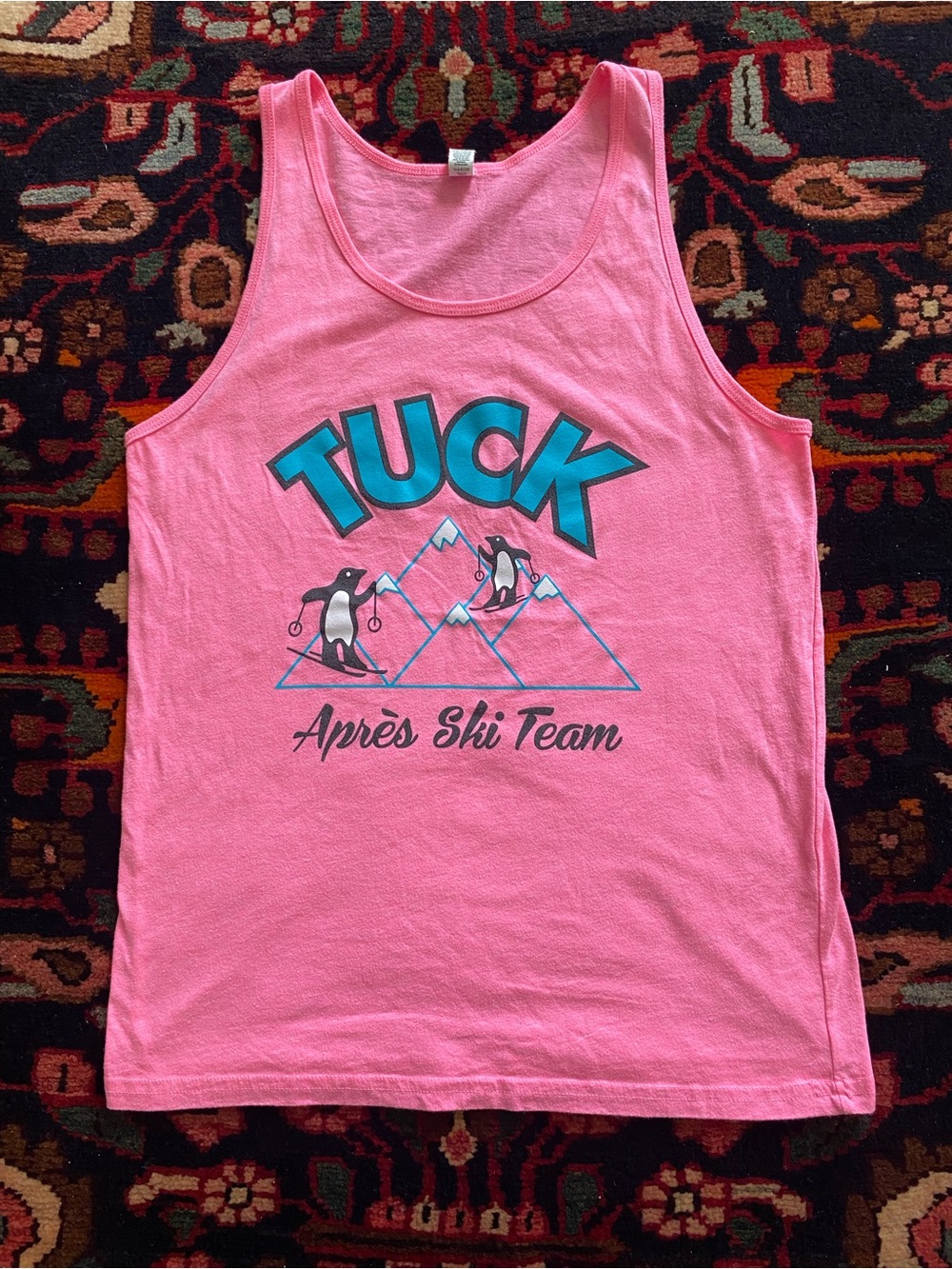 TUCK Après Ski Team Pink Graphic Tank